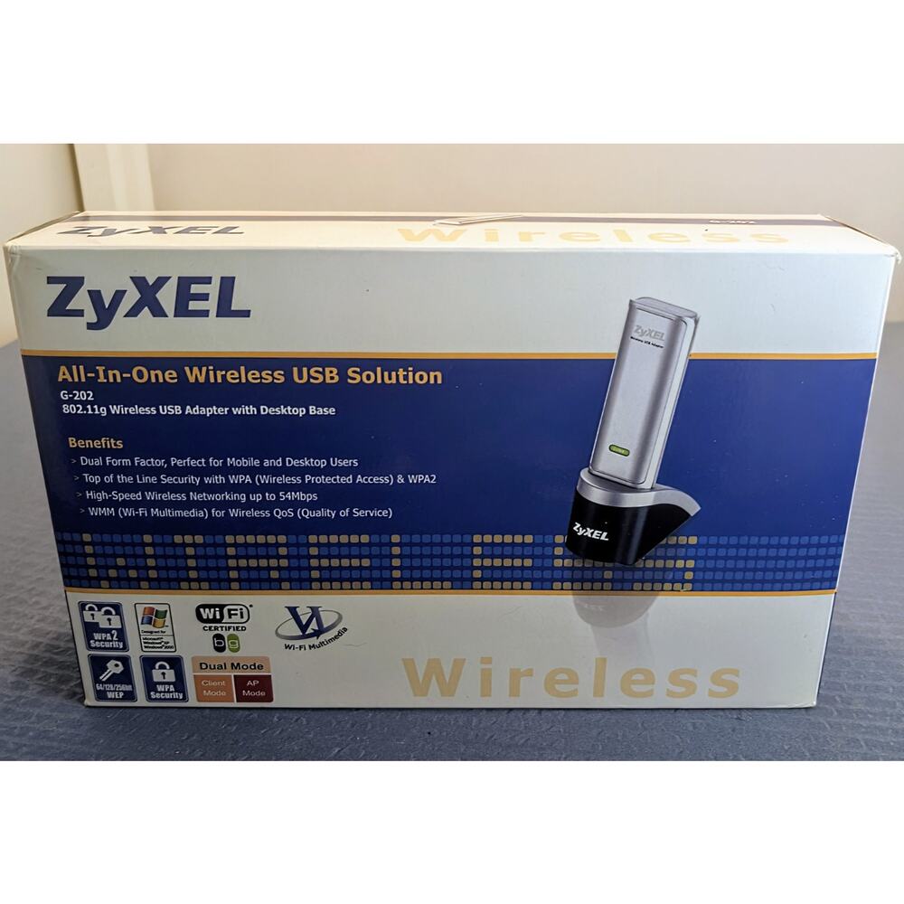 ZyXEL G-202 All-In-One Wireless USB ADAPTER With Dock